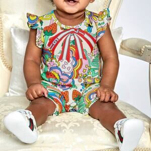 RARE Gucci Strawberry Festival Onesie 12-18M